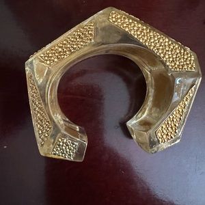 Kara Ross Lucite and gold bracelet